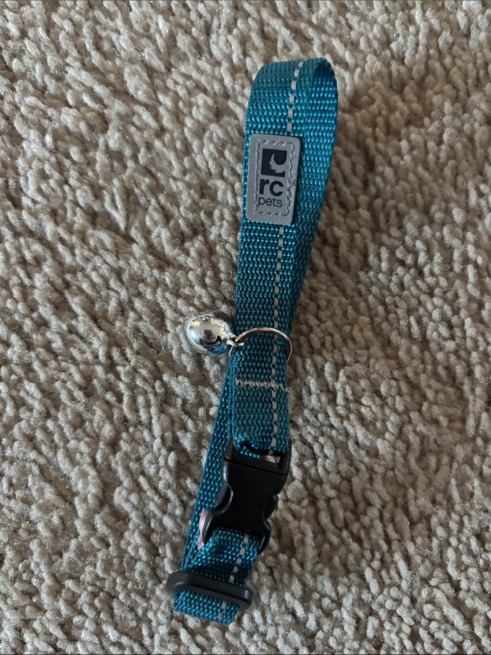 RC Pets Primary Kitty Breakaway Nylon Reflective Cat Collar With Bell 8-10" long
